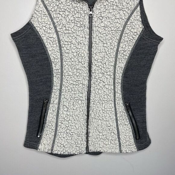 KUHL Kozet Vest Womens Small Ivory Gray Full Zip Wool Blend Sherpa Outdoor - Picture 5 of 15